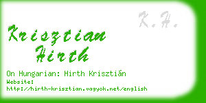 krisztian hirth business card