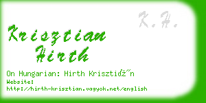 krisztian hirth business card